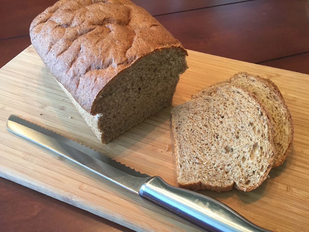 Bread Loaf on Wood Board
