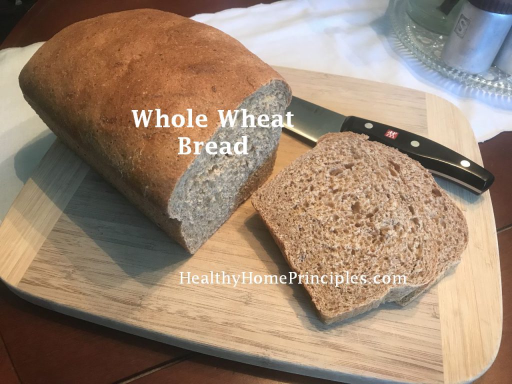 Whole wheat bread Loaf on Wood Cutting Board