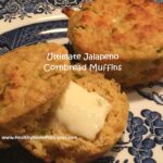 Cornbread Muffins- on blue plate