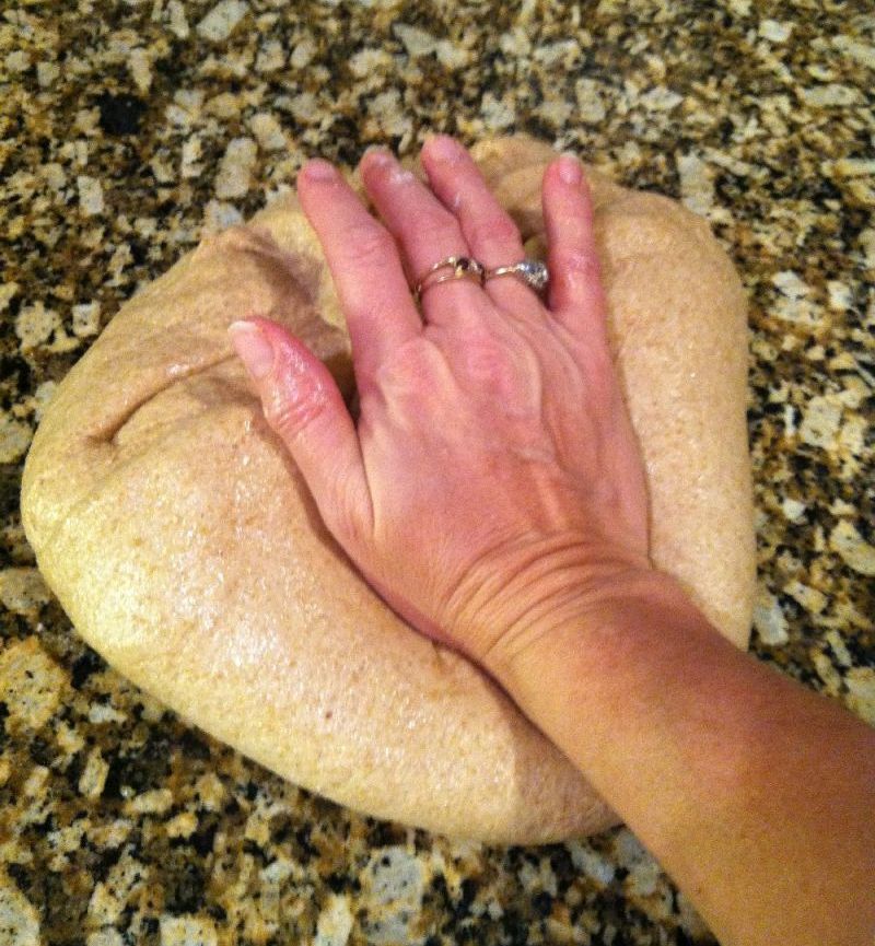 Hand Kneading Dough