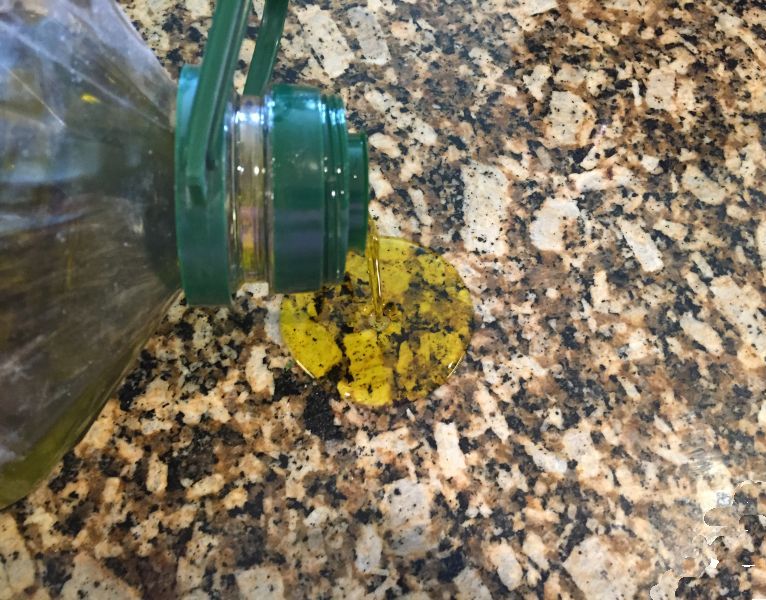 Olive Oil on Work Surface